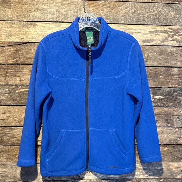 💰BOGO FREE L.L. Bean Full Zip Fleece Jacket Coat L 14-16 - Picture 2 of 10